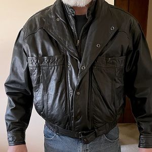 Vintage Byrnes & Baker Leather Motorcycle Jacket